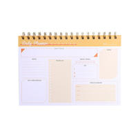 Bloc-notes de planification quotidienne avec plan d'organisation horaire, plan de repas et suivi de l'hydratation, format spirale pour la gestion du temps, vente en gros de papeterie