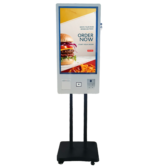 Standee Kiosk with QRcode Scanner, Thermal Printer and POS Terminal Slot Run in Android 13.0 for B2B