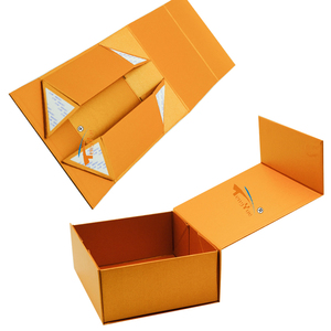Luxury High-End <b>black</b> Rigid Paperboard Gift <b>Box</b> Customized Logo Embossed Folding <b>Box</b> with Magnetic Closure Lid Wholesale - Product Image 2