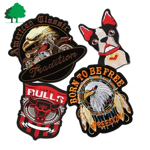 Direct factory sale custom high quality cheaper embroidery patch with perfect hand cut border