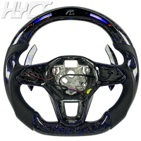 Volant sport en cuir et fibre de carbone forgé sur mesure avec LED et indicateur de régime pour Volkswagen MK8 Golf 8 GTI GTS R ID3 ID4 ID5 2020-2026