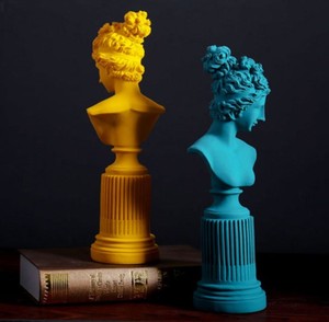 Resin Hand Carved Painted Modern Design Art Sculpture <strong>Greek</strong> Lady <strong>Goddess</strong> Figurine <strong>Statue</strong> - Product Image 4