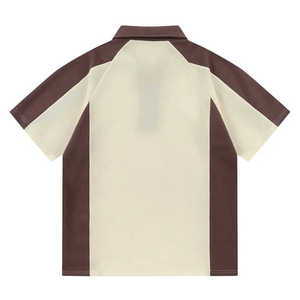 Streetwear Y2K camisetas de gran tamaño hombres media cremallera empalme Hip Hop camiseta Tops verano camisetas sueltas - Product Image 6