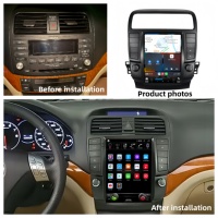 Reproductor de DVD para Auto de 10.4 Pulgadas, Radio Android con Pantalla Táctil, Navegación GPS, Carplay para Acura TSX 2003-2008