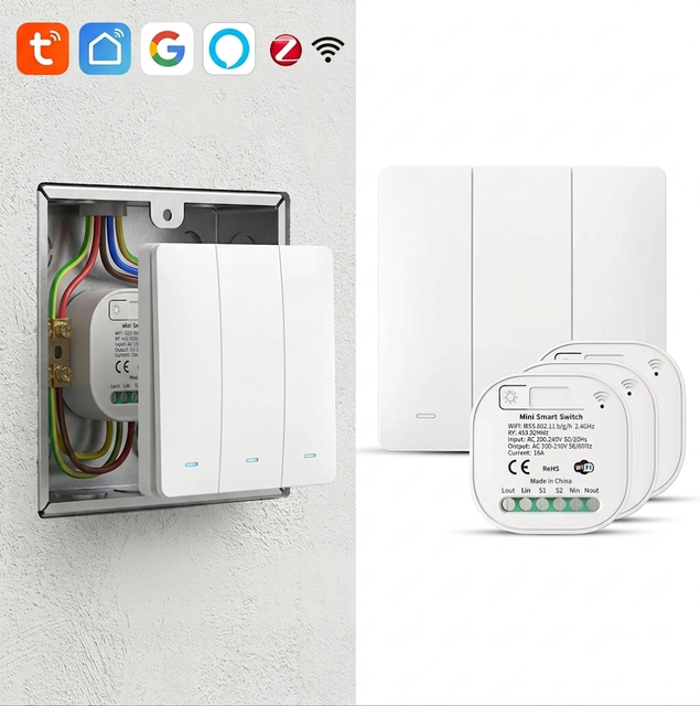 YDD Alexa Google Home Tuya IP44 Waterproof Wireless Smart Switch Panel for European Commercial Supply Chain Integration
