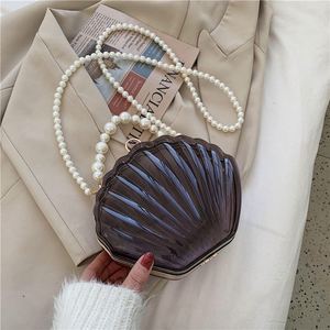 Wholesale Fashion Acrylic Case Clear Ladies Wallet <b>Chain</b> Shoulder Clear Wallet 2022 Shell Shape Ladies <b>Handbag</b> <b>Handbag</b> - Product Image 5