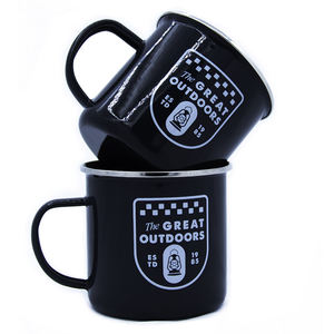 Tazas de <span class=keywords><strong>Esmalte</strong></span> de Color de Grado Alimenticio de 350 ml, Tazas Seguras para Café y Té, para Campamento, Senderismo, Excursionismo, con Logotipo Personalizado, Embalaje en Caja de Regalo - Product Image 3