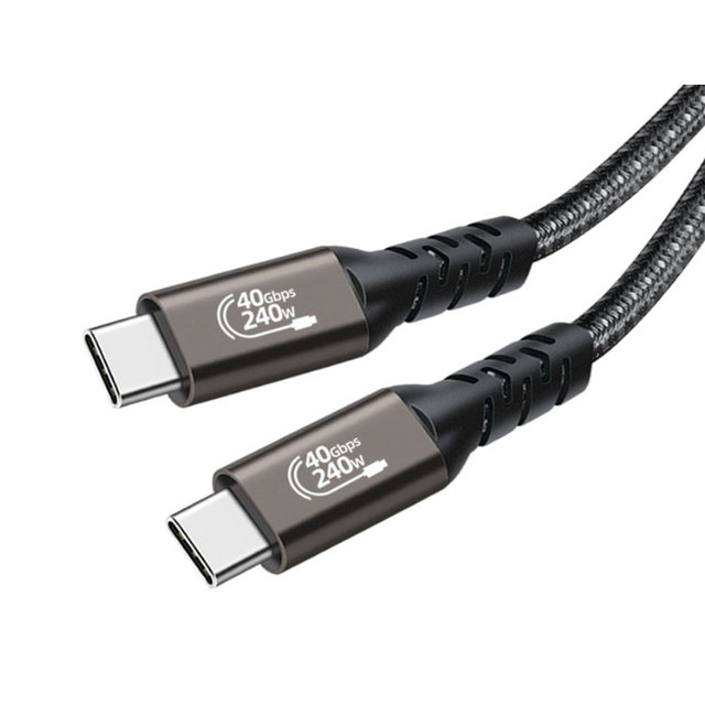 8K HD Display USB 4.0 Cable with 40 Gbps Speed 240W Capacity PVC Jacket USB C to USB C for Phone & Laptop 15 Inch Hub