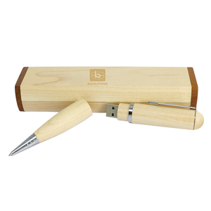 Venta al por mayor de regalo corporativo de madera 2,0 pluma de <span class=keywords><strong>memoria</strong></span> flash USB <span class=keywords><strong>con</strong></span> caja personalizada Pen Drive USB Flash Drive bolígrafo disco flash - Product Image 2