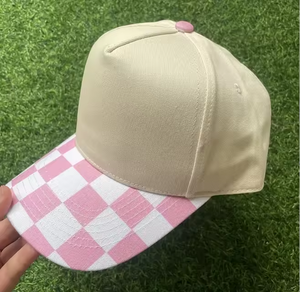 Cappello da Baseball Personalizzato con Ricamo a Righe Rosa <span class=keywords><strong>e</strong></span> Bianche, Cappello Hip-hop in Tela a 5 Pannelli per Donne, Regolabile, Alta Qualità, <span class=keywords><strong>Natale</strong></span> - Product Image 4