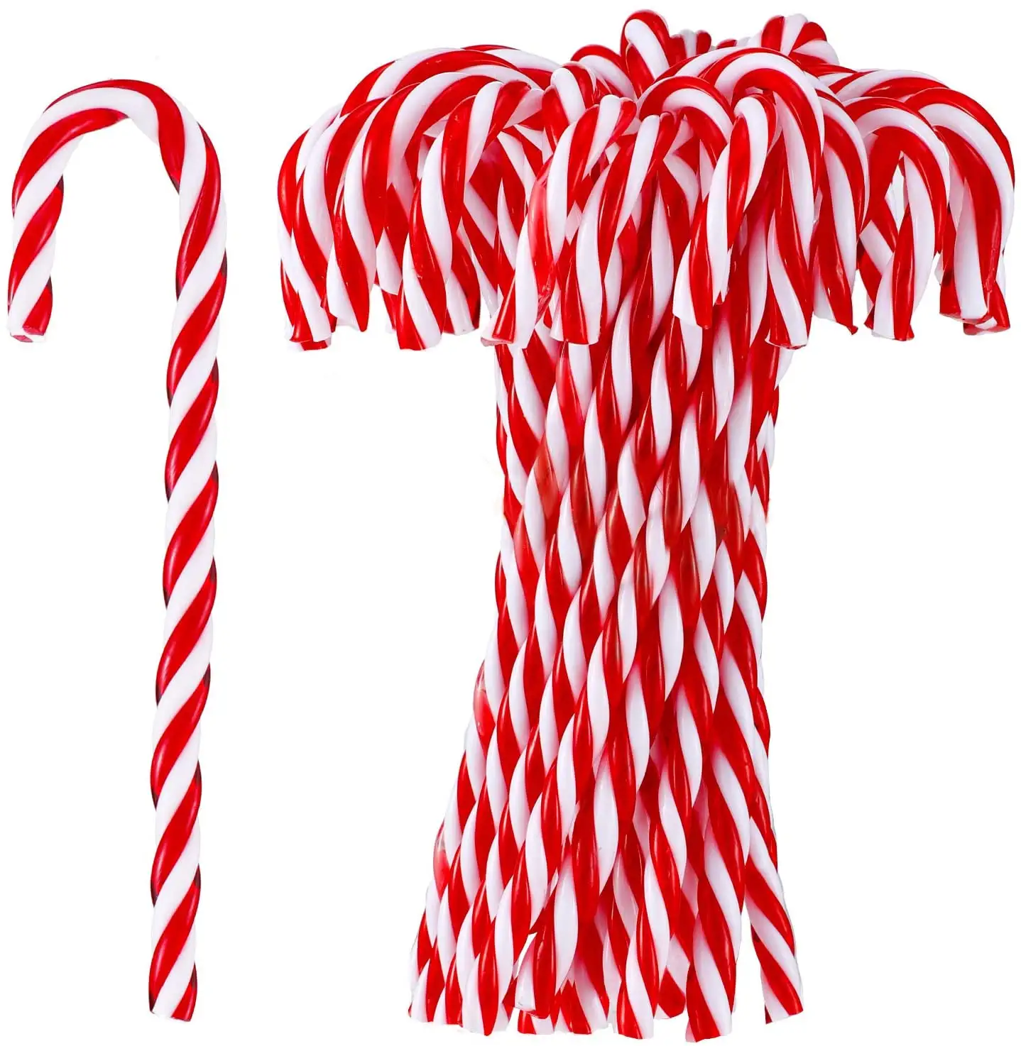 Plastic Candy Cane Xmas Candy Cane Christmas Tree Hanging Ornament For Holiday Party Decoration Favor