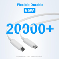 Câble de charge rapide USB C vers USB C PD65W Type C pour ordinateur portable MateBook HP Thinkpad Yoga MacBook Pro Mini DELL Samsung