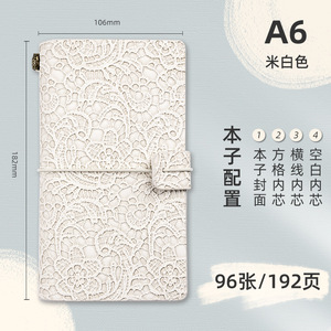 Papelería escolar regalos cuaderno <span class=keywords><strong>de</strong></span> viaje Retro europeo encaje tallado A6 manual portátil estudiante diario cuaderno <span class=keywords><strong>de</strong></span> tapa blanda - Product Image 5
