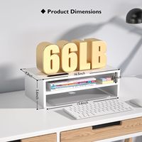 Soporte para Monitor de Varias Capas con Cajón, Organizador de Almacenamiento para Escritorio de Oficina y Computadora