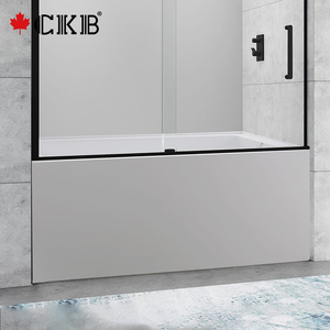 CKB Baignoire en acrylique empilable de haute qualité, blanche et noire, pour appartement d'hôtel, avec alcôve - Product Image 1