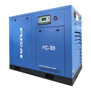 FUCAI เครื่องอัดอากาศแบบสกรูโรตารีคุณภาพสูง 22kw 30hp เครื่องอัดอากาศอุตสาหกรรมแบบสกรูราคาถูก