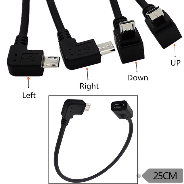 Someg Type-C Female to Android Micro USB Adapter Cable 3A Fast Charging 2m Length PVC Material