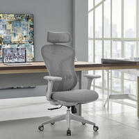 Chaise de bureau ergonomique confortable et réglable en tissu maillé à dossier haut moderne pour bâtiment de bureaux, vente en gros
