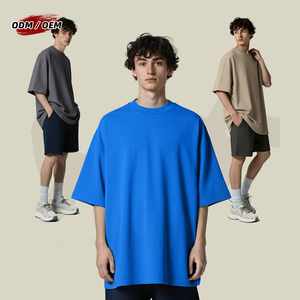 <span class=keywords><strong>T</strong></span>-<span class=keywords><strong>shirt</strong></span> Streetwear Homme 300G en Coton Pur Col Rond Coupe Ample <span class=keywords><strong>Anti</strong></span>-<span class=keywords><strong>UV</strong></span> et Antibactérien Manches Courtes - Product Image 2