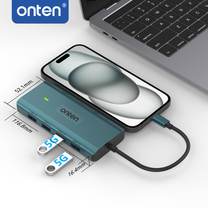 onten סיטונאי 10 ב-1 USB-C תחנת עגינה רב תכליתית 4k HD RJ45 TF SD USB שקע (אודיו ומיקרופון) USB-C(PD3.0) OTN-UC962 - Product Image 5