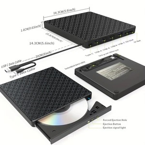 Qianwen lecteur optique externe multifonctionnel graveur de <span class=keywords><strong>DVD</strong></span> 7 en 1 USB3.0/TypeC peut se connecter à une clé USB et à une carte - Product Image 6