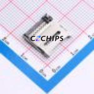 TF-1307-16 SD Card / Memory Card Connector SMD Connector Flip Cover Type MicroSD Card (TF Card) Card Holder 1.6mm - Product Image 1