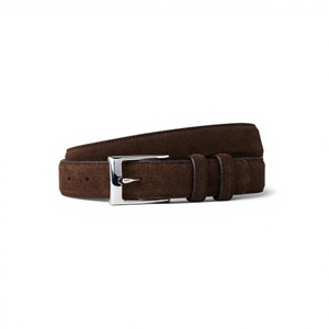 Cinturón Ecológico de Cuero Vacuno Marrón Genuino de BS INTERNATIONAL, Proveedor Indio, Estilo Vintage Casual de Lujo con Hebilla Cuadrada de Acero - Product Image 4