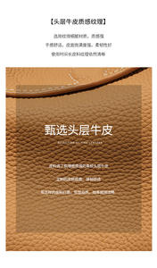 Bolso bandolera de hombro de gran capacidad de invierno de piel de vaca auténtica con logotipo personalizado, bolsos de cuero de alta calidad para mujer - Product Image 3