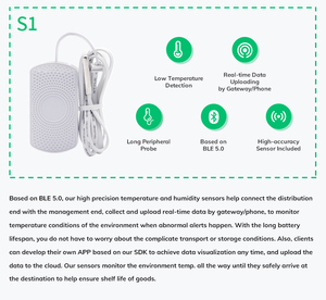 Sensor de temperatura y humedad ibeacon ble compatible con nRF52832/nRF52840 - Product Image 4