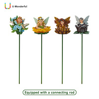 Figurines miniatures en résine de fées des saisons pour jardin, pics décoratifs pour pots de plantes, mini ornements féeriques, décorations de jardin et bonsaïs, faites à la main