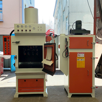 Machine de sablage automatique sur chenilles à 4 canons, machine de sablage de type split, petit cabinet de sablage pour pièces.