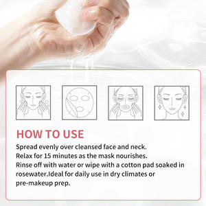 Masque hydratant pour le visage à l'huile de rose damas, vitamine C, hydratation intense, éclaircissant, éclat naturel pour tous types de peaux - Product Image 5