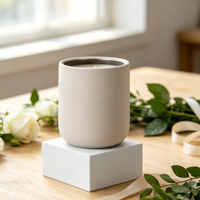 Vases à bougies en céramique de Noël à marque privée OEM, pots personnalisés avec logo pour marques de bougies parfumées de luxe, emballage de fêtes, vente en gros