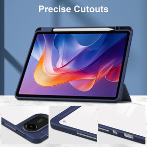 Étui de protection intelligent pliable en trois parties pour tablettes <span class=keywords><strong>Xiaomi</strong></span> Redmi <span class=keywords><strong>Pad</strong></span> 2 Pro 12,1 pouces avec fonction veille/réveil automatique et support stylet intégré - Product Image 2