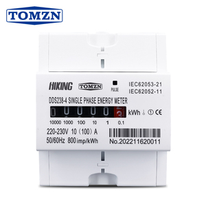 Tomzn 220-230vac 5(60)A 10(100) một pha năng lượng mét kWh giám sát 5 + 1 Đếm hiển thị Din Rail 50/60Hz 800/1600imp/kWh - Product Image 1