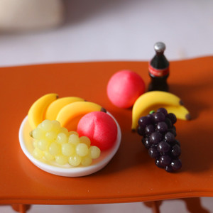 ชุดตุ๊กตาเรซินขนาดเล็กสำหรับ<span class=keywords><strong>บ้าน</strong></span>และ1/12 1/6สินค้ามา<span class=keywords><strong>ใหม่</strong></span>ชุดผลไม้ขนาดเล็กลูกพีชองุ่นกล้วยสำหรับตกแต่ง<span class=keywords><strong>บ้าน</strong></span>ตุ๊กตา - Product Image 3