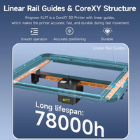Kingroon Vente en gros KLP1 Klipper Grande imprimante 3D FDM fermée à nivellement automatique à grande vitesse Core-xy