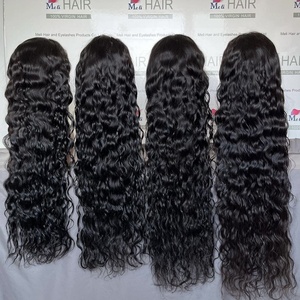 วิกผมแท้แบบลอน คุณภาพสูง ความหนาแน่น 180% วิกผมลูกไม้แท้จากบราซิล มาเลเซีย เปรู ขายส่ง - Product Image 1