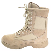 Bottes tactiques de combat pour hommes de haute qualité, pour usage extérieur, fermeture à glissière et à lacets, semelle extérieure respirante en caoutchouc/EVA, été/hiver