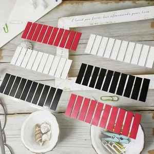 6pcs Multicolor Solid Writable PET Index <b>Labels</b> Self-adhesive File Page Markers Customizable Office School Organization - Product Image 6
