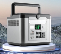 Générateur solaire portable 800W, station d'alimentation rechargeable avec chargeur sans fil pour camping-car, voyages et camping