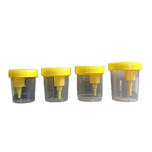 60/80/90/100ml Sterile Test Pots Collection Collector Specimen Bottles Container Urine Sample Cup Vacuum Negative Pressure