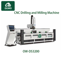 Machine de fabrication de fenêtres et de portes en aluminium à tête unique modèle OUWO 4200MM, machine de perçage et de fraisage CNC pour profilés en aluminium
