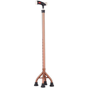 Bâton de marche télescopique à quatre pieds en alliage d'aluminium, antidérapant, léger, pour personnes âgées, aide médicale à une seule main - Product Image 2