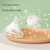 ALGO-Tétine perlée en silicone à bouche large pour nouveau-né, anti-colique, pour le lait maternel.