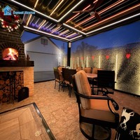 Pergola rétractable en aluminium sur mesure Sweet Home, kit complet robuste, montage simple pour décorations de jardin et de cour.
