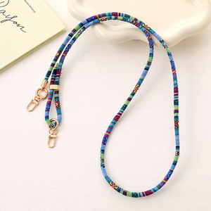 สายคล้องโทรศัพท์แบบชนเผ่าสำหรับผู้หญิงเชือกโพลีเอสเตอร์ทอหลากสีปรับได้สายรัดป้องกันการสูญเสีย - Product Image 3