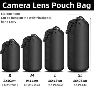 Funda impermeable de neopreno para lente de cámara, funda protectora suave con cordón para <span class=keywords><strong>Canon</strong></span>, Sony, Nikon, la mayoría de las cámaras SLR digitales - Product Image 2