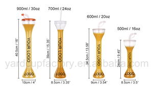 16oz/24oz/32oz kreasi gila dapat diisi ulang cangkir Souvenir botol Festival plastik dengan tali - Product Image 3