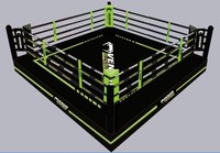 Mini ring de boxe thaïlandaise Muay Thai MMA UFC BJJ professionnel de haute qualité en toile personnalisée de 5*5m avec cordes élastiques